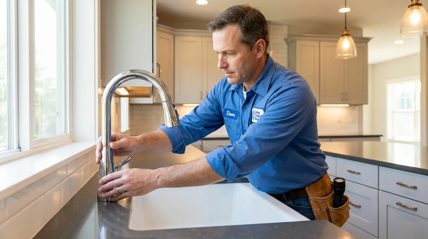 Kitchen faucet installation by Johns Plumbing LLC in La Marque