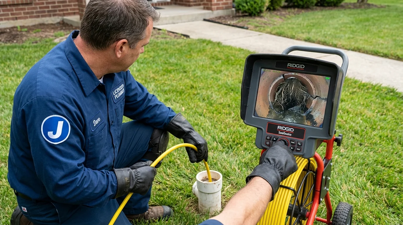 Sewer camera inspection being performed by Johns Plumbing LLC in La Marque